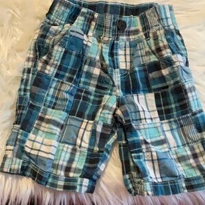 Gymboree Blue and White Madras Plaid Shorts